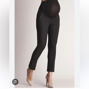 Seraphine Black Maternity Cropped Pants